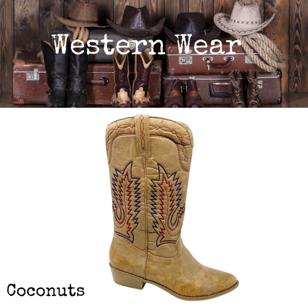 Coconut Paisley Cowboy Boots Size 7.5